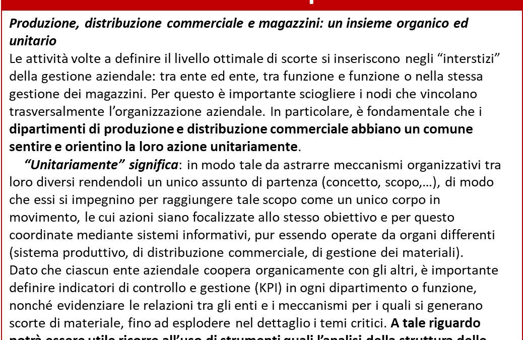 Scorte o non scorte, questo è il problema